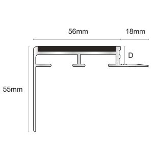 Anti Slip Stair Nosing   Aluminium NTC   Heavy Duty Ceramic Tile In