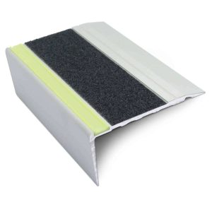 Anti Slip Stair Nosing   Aluminium 68 x 33mm AHD23 Silicone Carbide Insert