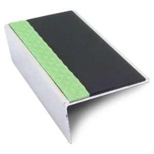 Anti Slip Stair Nosing ASL02 Aluminium Non Slip Edge Trim With PVC Insert 57x32mm