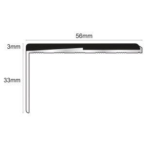  Genesis Frontier NXFS01 Straight Safety Stair Nosing 56mm x 33mm x 2.77m