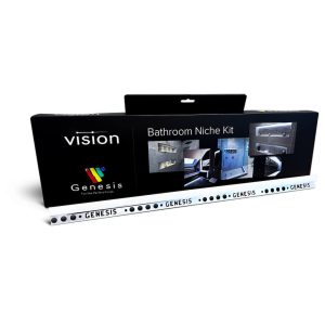 600mm Genesis Vision Bathroom Niche Kit with packaging