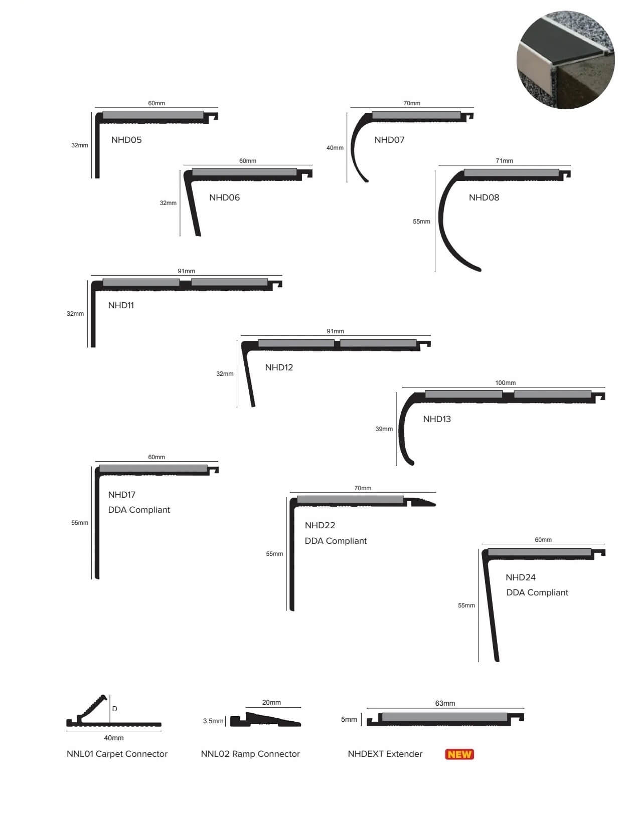 commercial nosing heavy duty nosings
