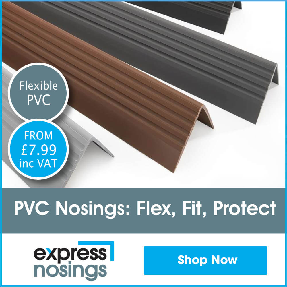 PVC nosings available from £7.99, shop now.
