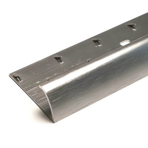 Silver roofing edge trim for building protection