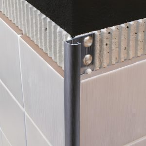 aluminium quadrant tile trim eaq white black 2.5m – genesis edge protector