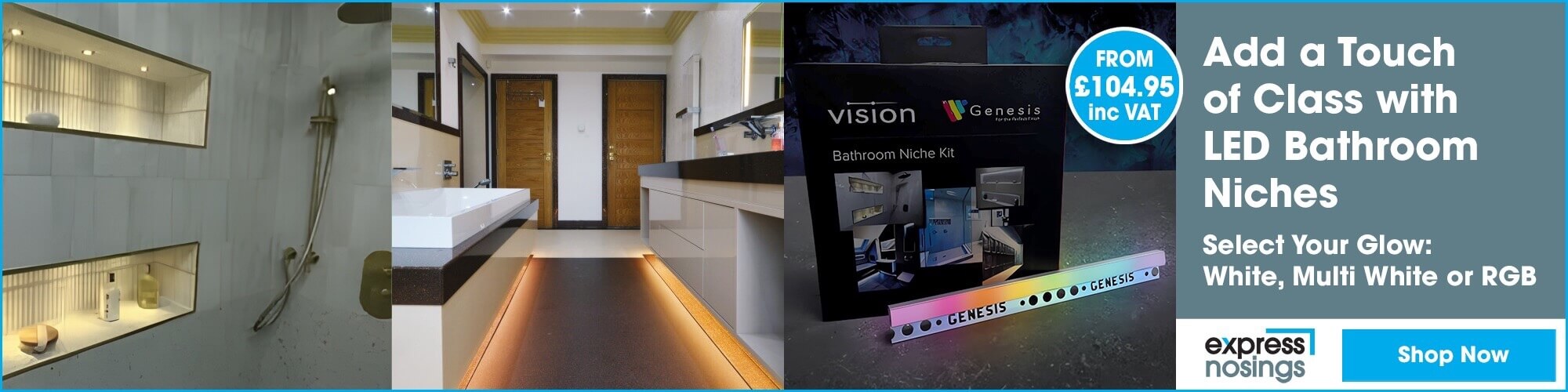 vision lighting bathroom niche sets