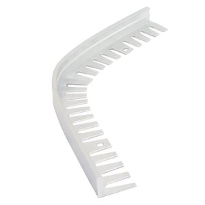 Aluminium straight edge formable tile trim for curved installations