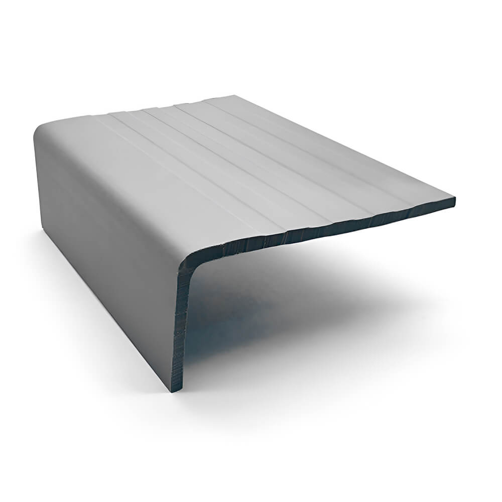 nfl06 pvc flexible stair edging 75mm x 34mm – slip resistant nosing 2.75m