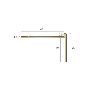 Bn20r Solid Brass Stair Nosing Drawing