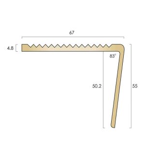 Bn67r Solid Brass Cat Stair Nosing