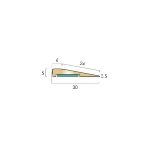 Bnfe30 Solid Brass Feather Edge Ramp Drawing