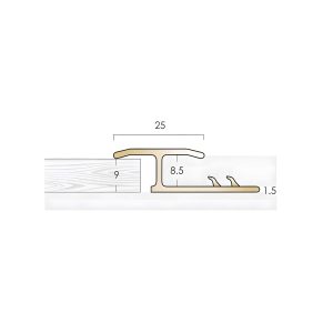 cat feline 1 brass threshold strip 25mm twin top carpet to hard floor same level