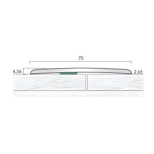 cat ac70 aluminium cover plate 70mm floor transition strip satin 2m