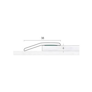 ar6 dhc self adhesive aluminium ramp threshold strip 38mm stick fix 6mm
